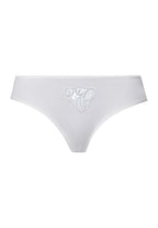 Belina Embroidered Cotton Hi-Cut Brief | White 70876-101