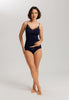 Belina Embroidered Cotton Hi-Cut Brief | Deep Navy 70876-1610