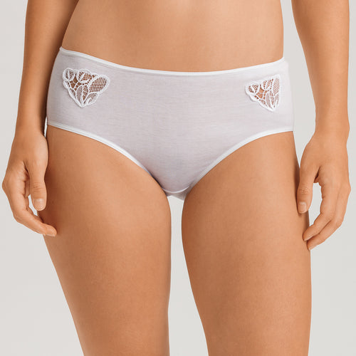 Belina Embroidered Cotton Full Brief | White 70877-101