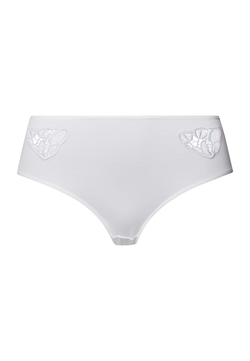 Belina Embroidered Cotton Full Brief | White 70877-101