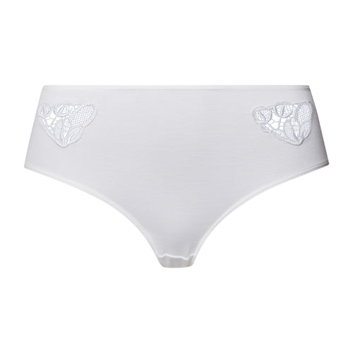 Belina Embroidered Cotton Full Brief | White 70877-101