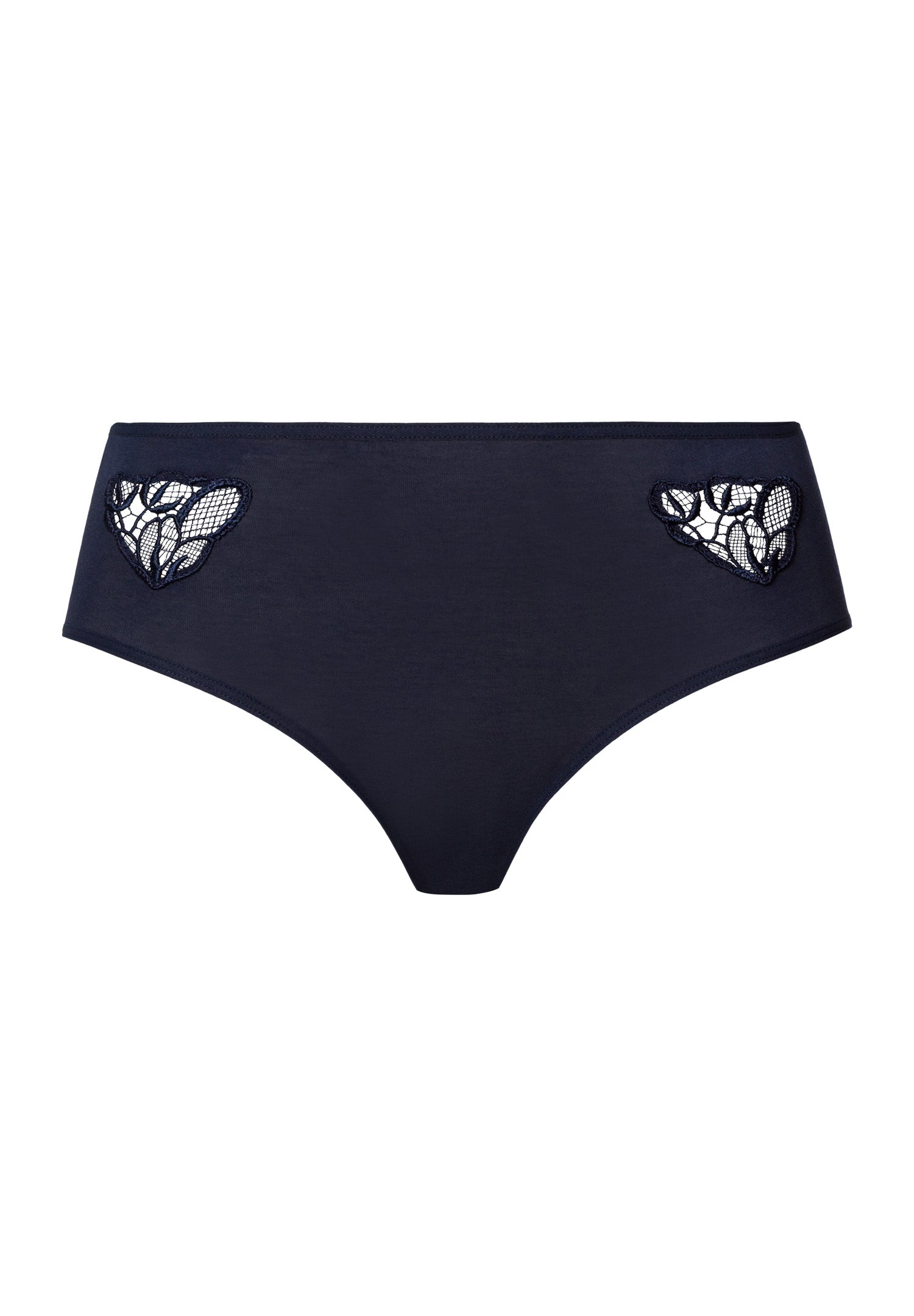 Belina Embroidered Cotton Full Brief | Deep Navy 70877-1610