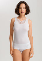 Belina Cotton Round Neck Tank Top | White 70879-101