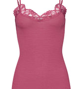 70911 Woolen Lace Spaghetti Cami - 2414 Rose Wine