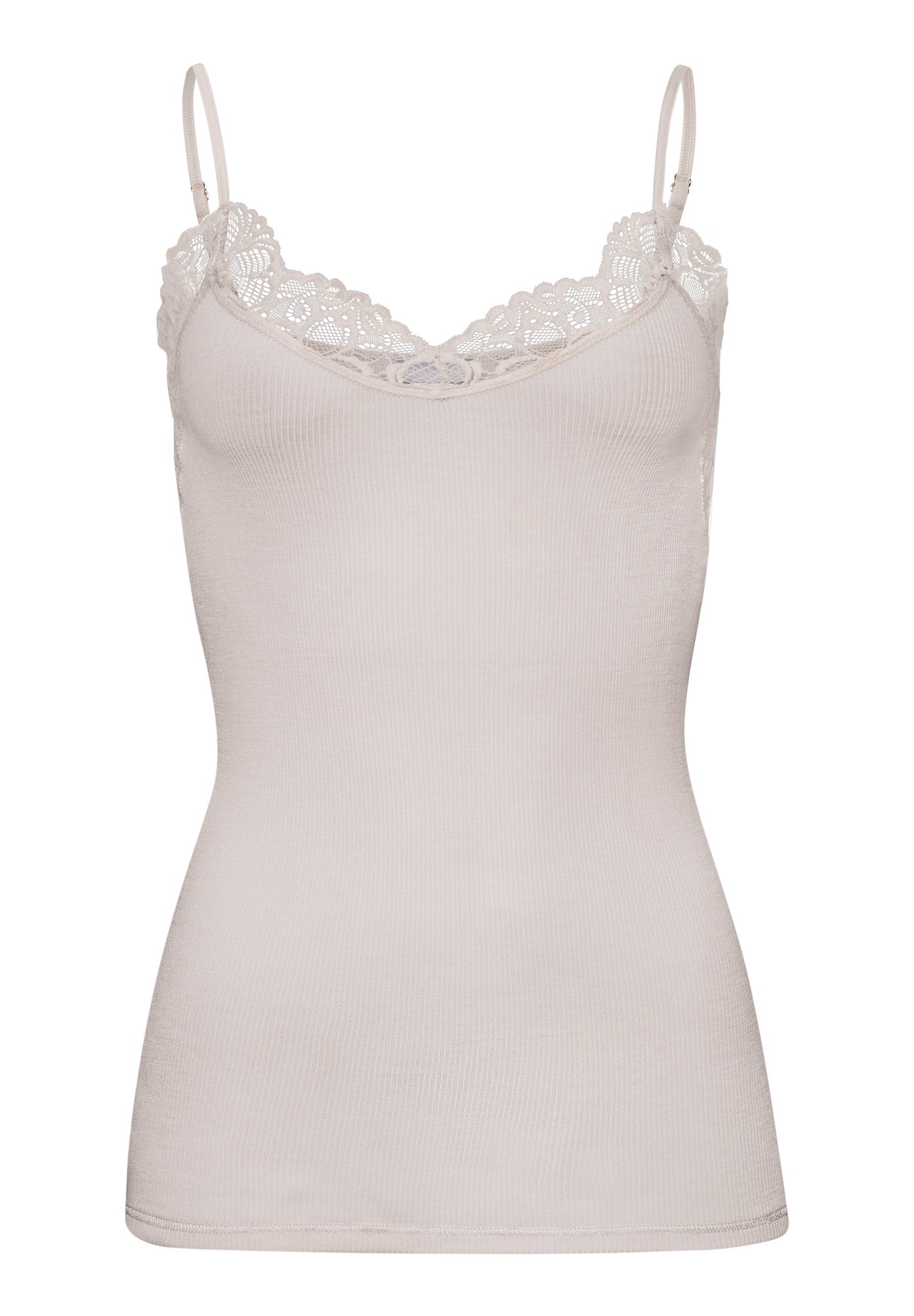 70911 Woolen Lace Spaghetti Cami - 2801 Pumice
