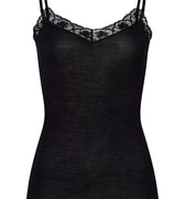 70970 Woolen Lace Spaghetti Cami - 019 Black