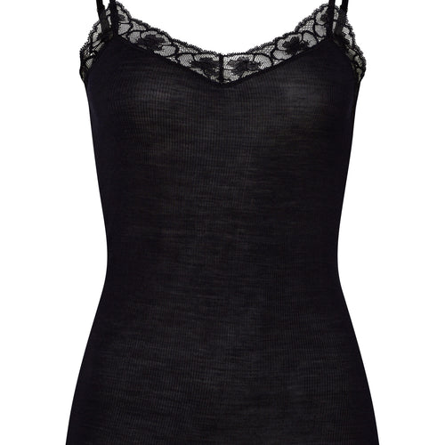 70970 Woolen Lace Spaghetti Cami - 019 Black