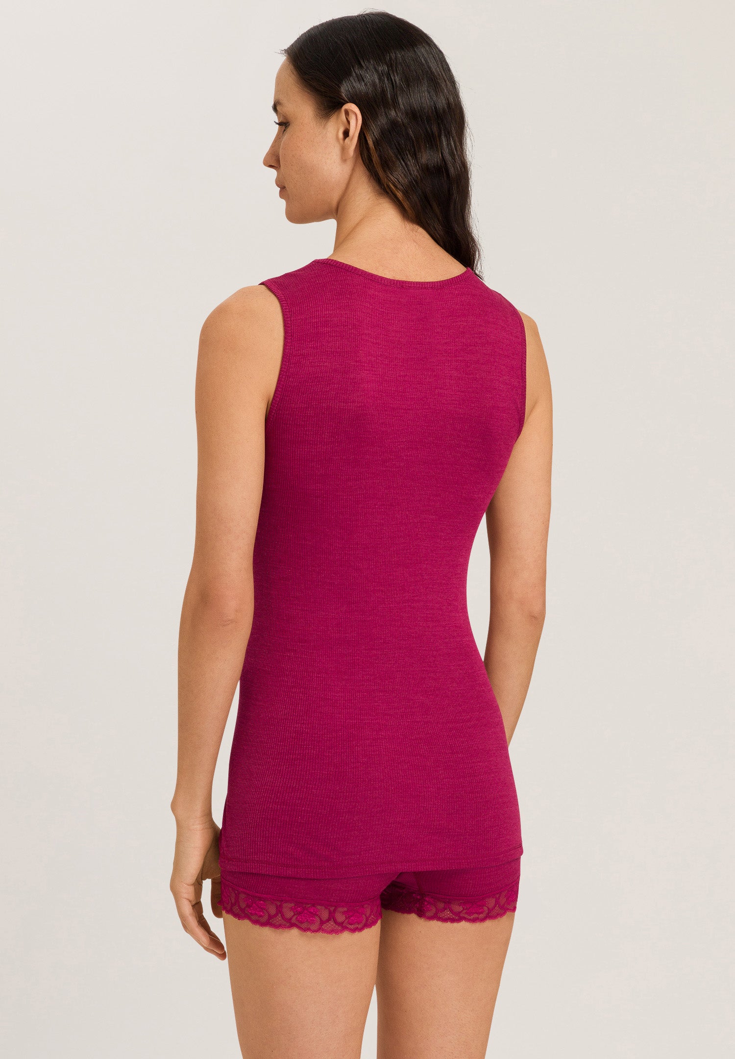 70971 Woolen Lace Tank Top - 2406 Intense Garnet