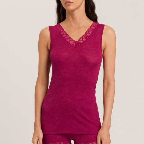 70971 Woolen Lace Tank Top - 2406 Intense Garnet