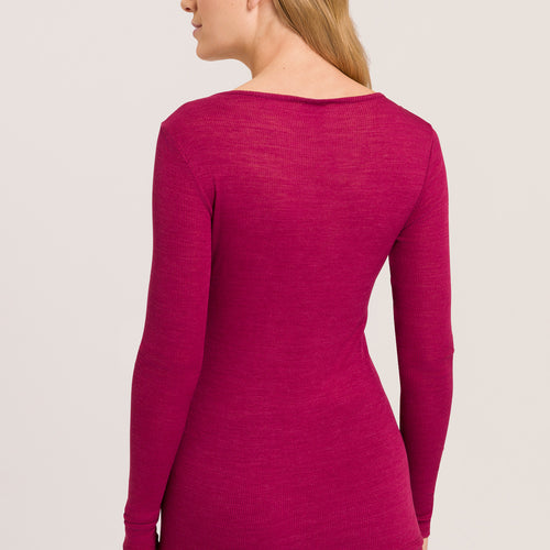 70974 Woolen Lace L/Slv Shirt - 2406 Intense Garnet