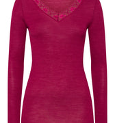 70974 Woolen Lace L/Slv Shirt - 2406 Intense Garnet