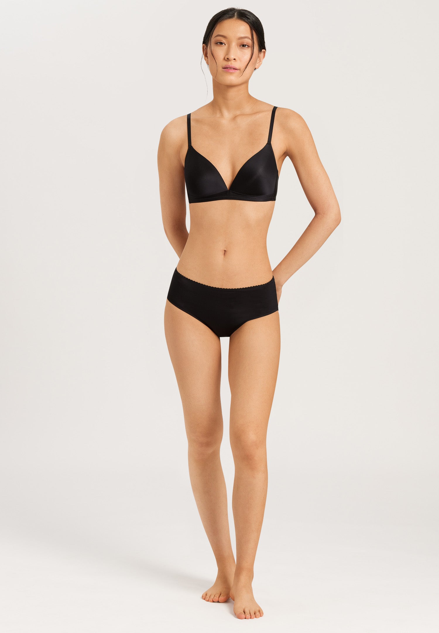 71071 Satin Deluxe Soft Cup Bra - 019 Black