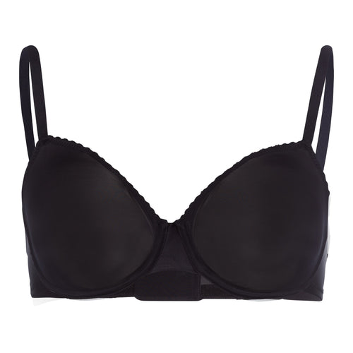 71072 Satin Deluxe Underwire Bra - 019 Black