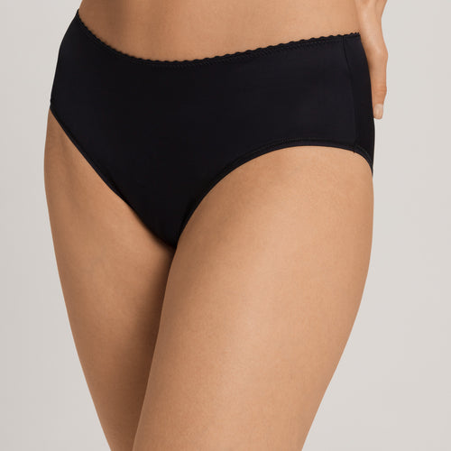 Satin Deluxe Satin Jersey Hi-Cut Briefs | Black 71126-019