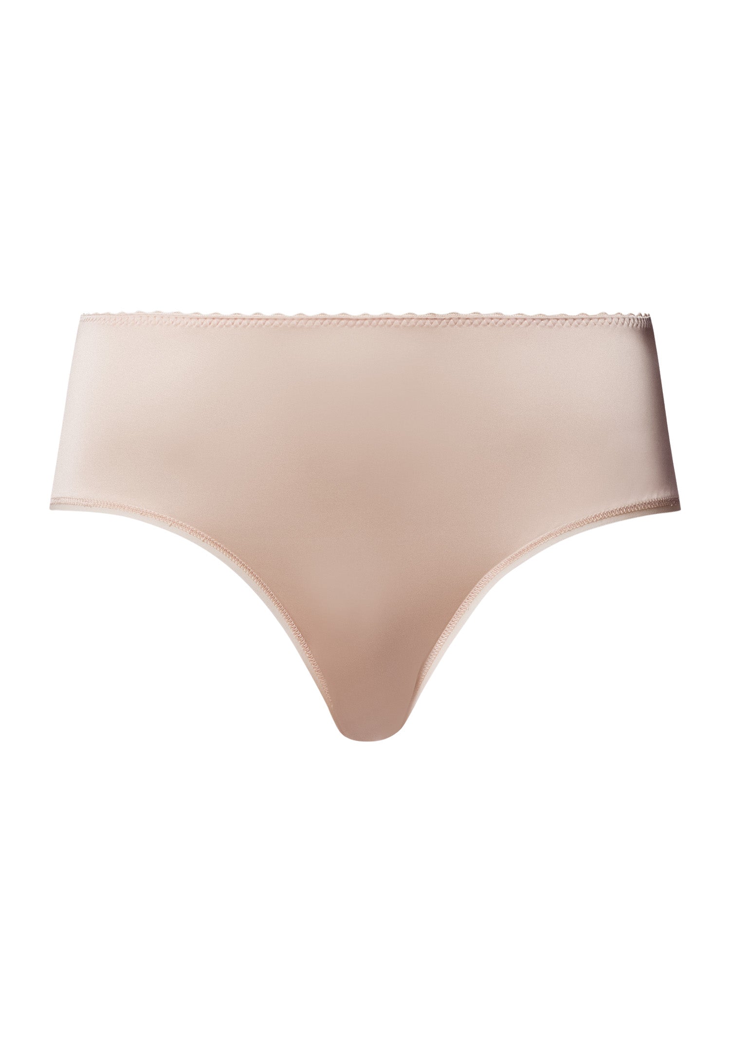 Satin Deluxe Satin Jersey Hi-Cut Briefs | Natural 71126-858