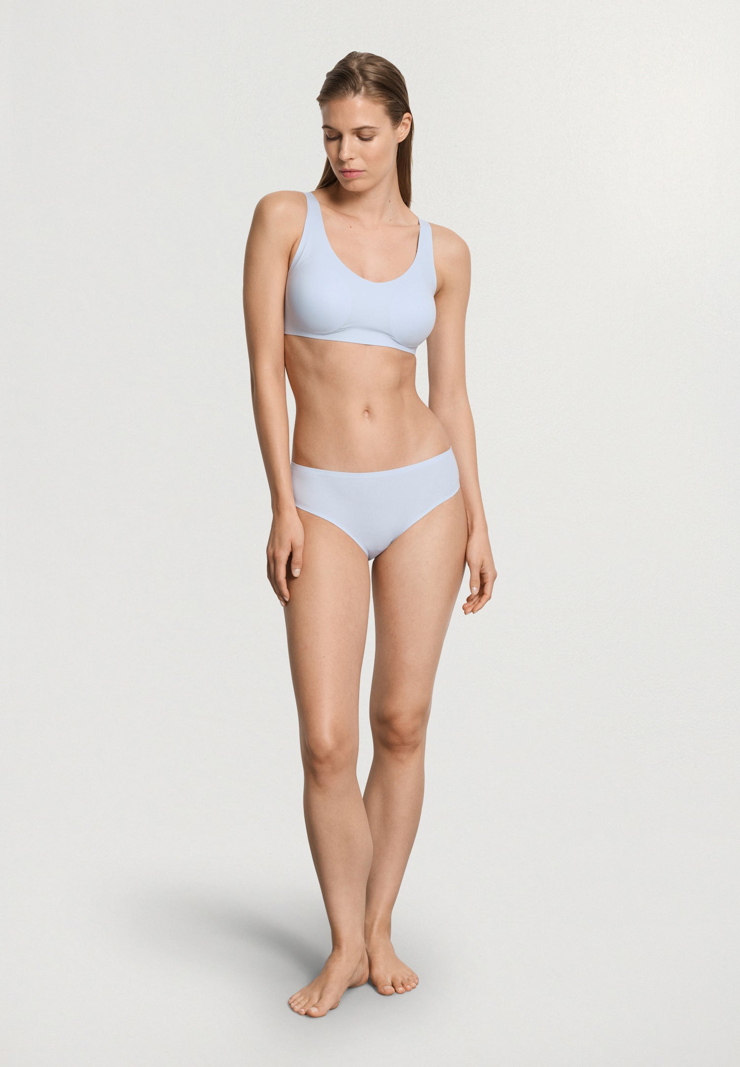 Invisible Touch Microfiber Seamless High Cut Brief | Blue Dove 71141-2581