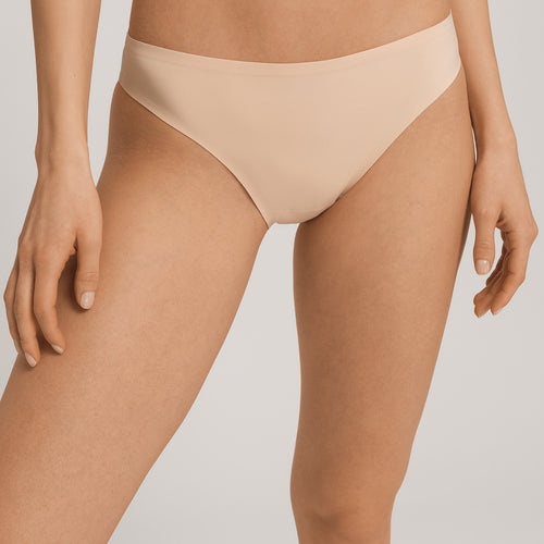 Invisible Touch Microfiber Seamless Hi-Cut Briefs | Beige 71142-274