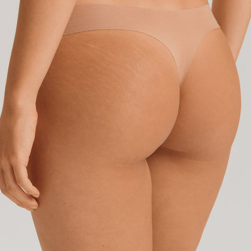 Invisible Cotton Cotton Blend Thong | Beige 71242-1272