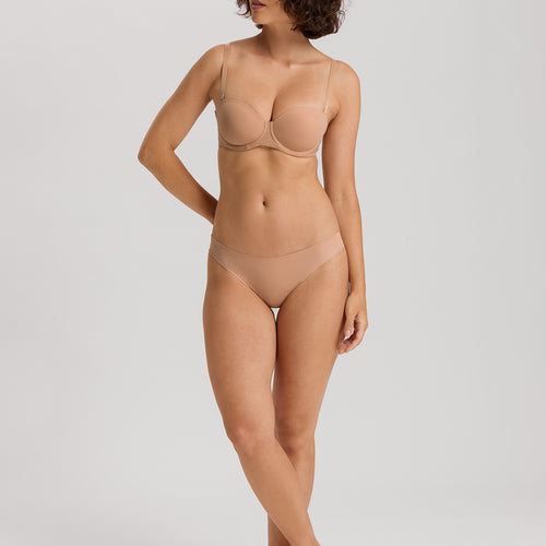 Invisible Cotton Cotton Blend Thong | Beige 71242-1272