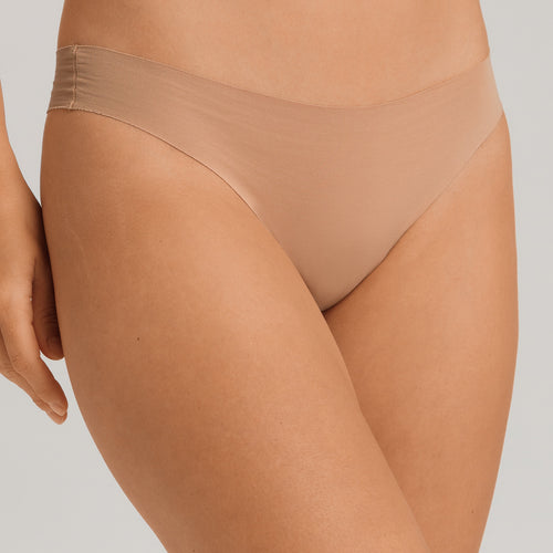 Invisible Cotton Cotton Blend Thong | Beige 71242-1272