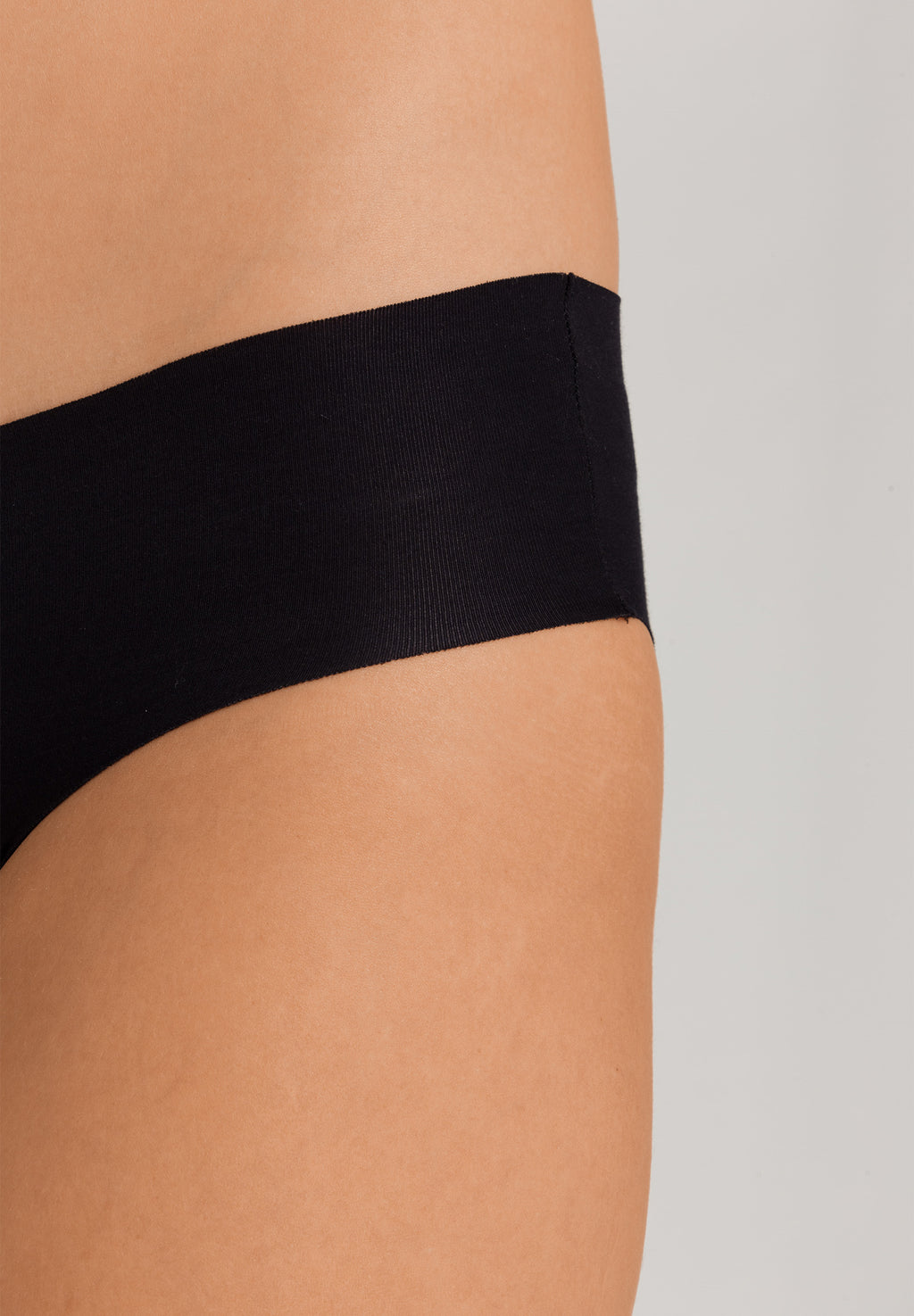 Invisible Cotton Cotton Blend Hi-Cut Brief | Black 71243-019