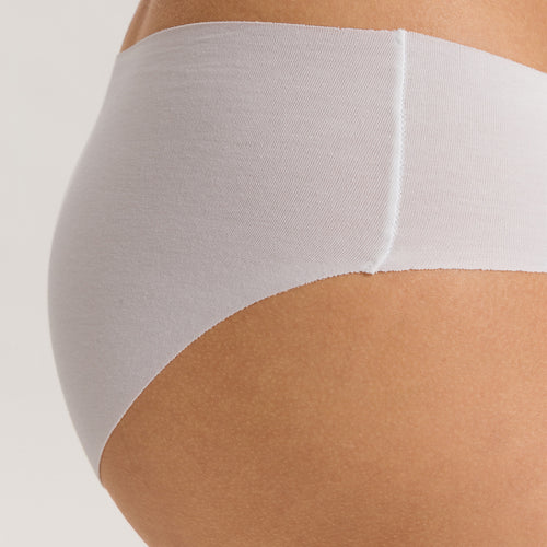 Invisible Cotton Cotton Blend Hi-Cut Brief | White 71243-101