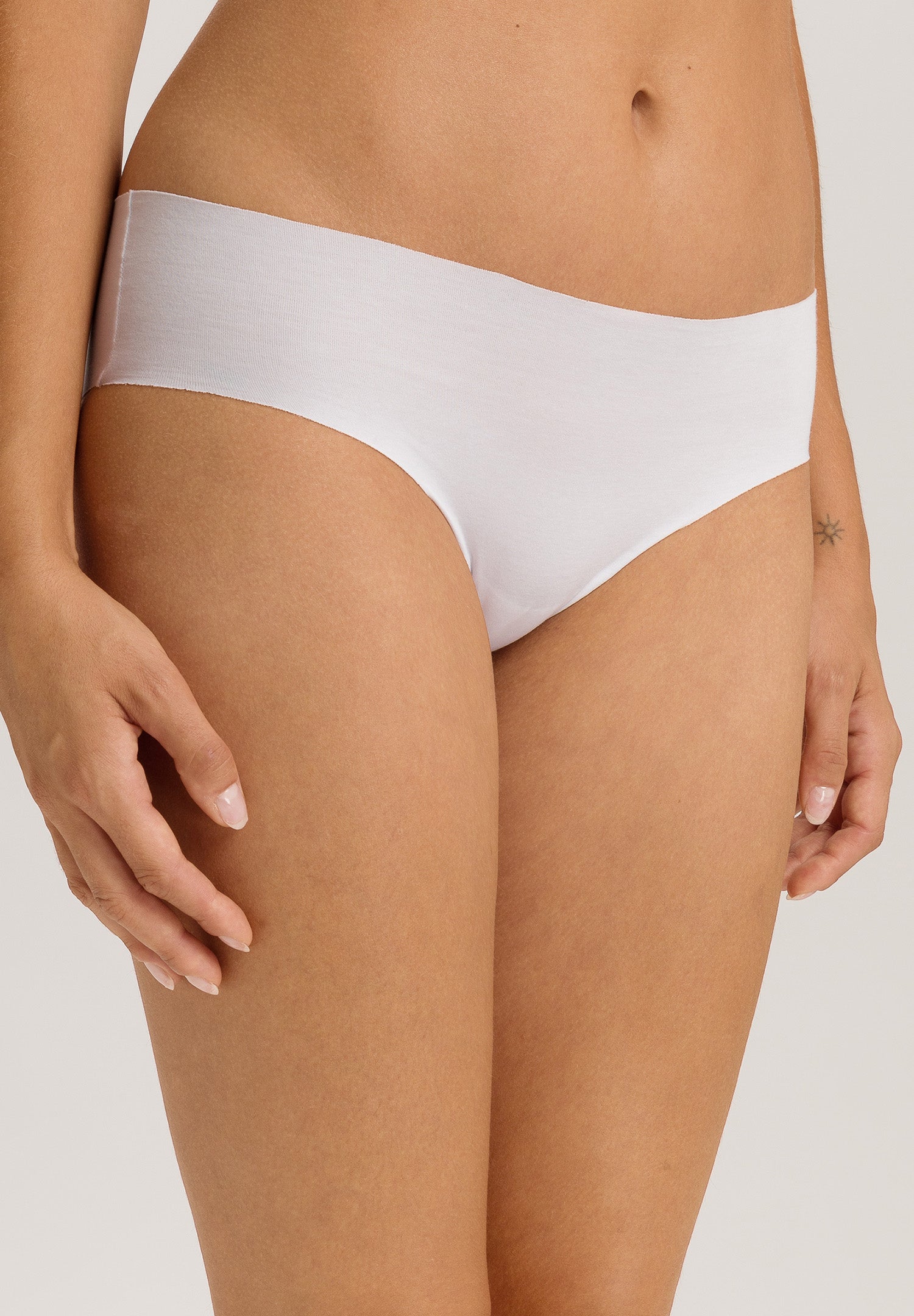 Invisible Cotton Cotton Blend Hi-Cut Brief | White 71243-101