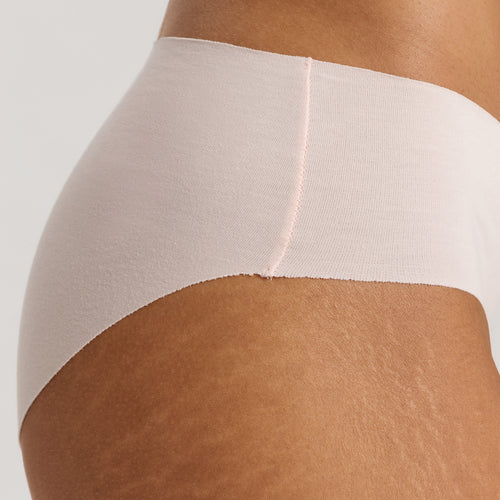 Invisible Cotton Cotton Blend Hi-Cut Brief | Powder 71243-1381