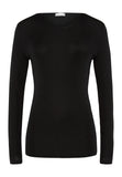 71409 Woolen Silk W L/Slv Shirt - 018 Black