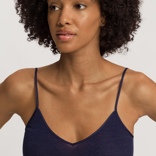 Woolen Silk W Camisole | Night Blue 71415-2624