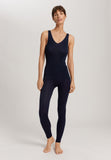 Woolen Silk W Wool And Silk V-Neck  Tank Top | Night Blue 71416-2624
