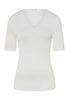 71417 Woolen Silk W Short Slv Top - 795 Cygne