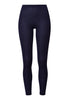 Woolen Silk W Long Leg | Night Blue 71422-2624