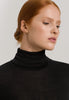 71423 Woolen Silk W Turtleneck Shirt - 018 Black