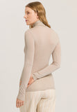 71423 Woolen Silk W Turtleneck Shirt - 2806 Safari