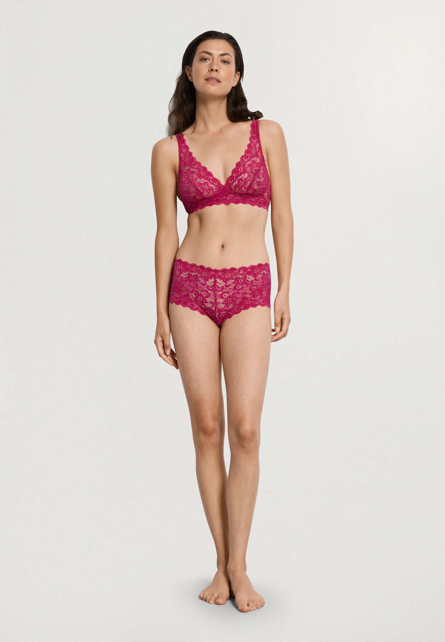 Luxury Moments Lace Boyleg | Light Sangria 71447-2465