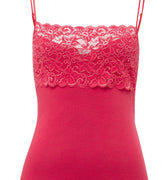 71448 Luxury Moments Wide Lace Spg Cami - 1399 Geranium