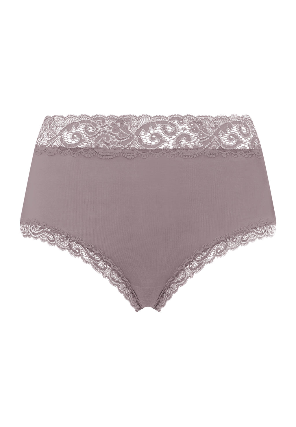 Moments Lace Trim Cotton Full Brief | Stormy Rose 71483-2467