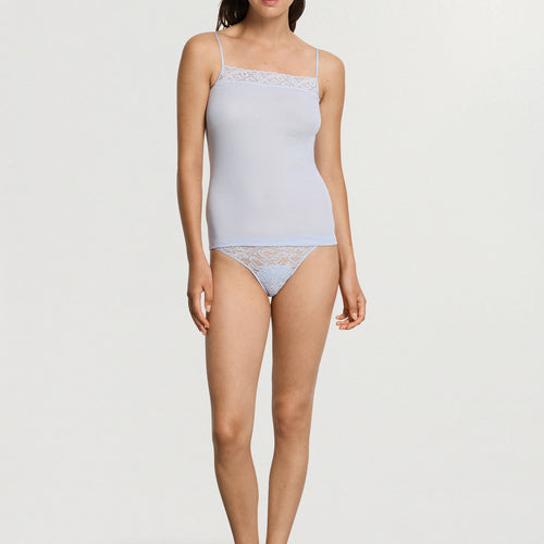 Lace Trim Cotton Camisole | Blue Dove 71484-2581