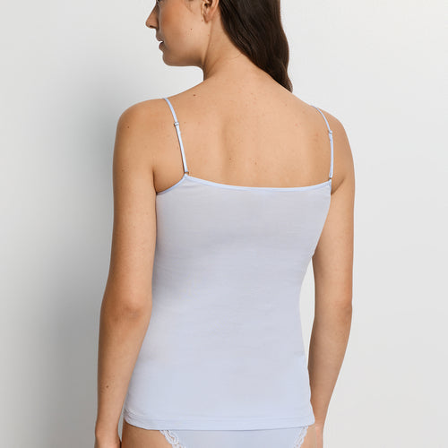 Lace Trim Cotton Camisole | Blue Dove 71484-2581