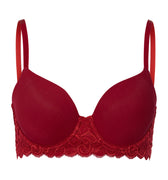 Luxury Moments Lace T-Shirt Bra | Red Dahlia 71503-2418