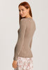 71522 Woolen Silk W Long Sleeve Shirt With Embroidery - 2847 Taupe