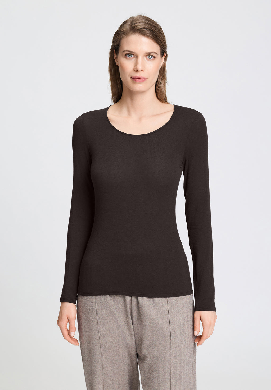 Ultralight Wool L/Slv Shirt | Dark Mocha 71596-2185