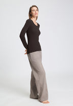 Ultralight Wool L/Slv Shirt | Dark Mocha 71596-2185