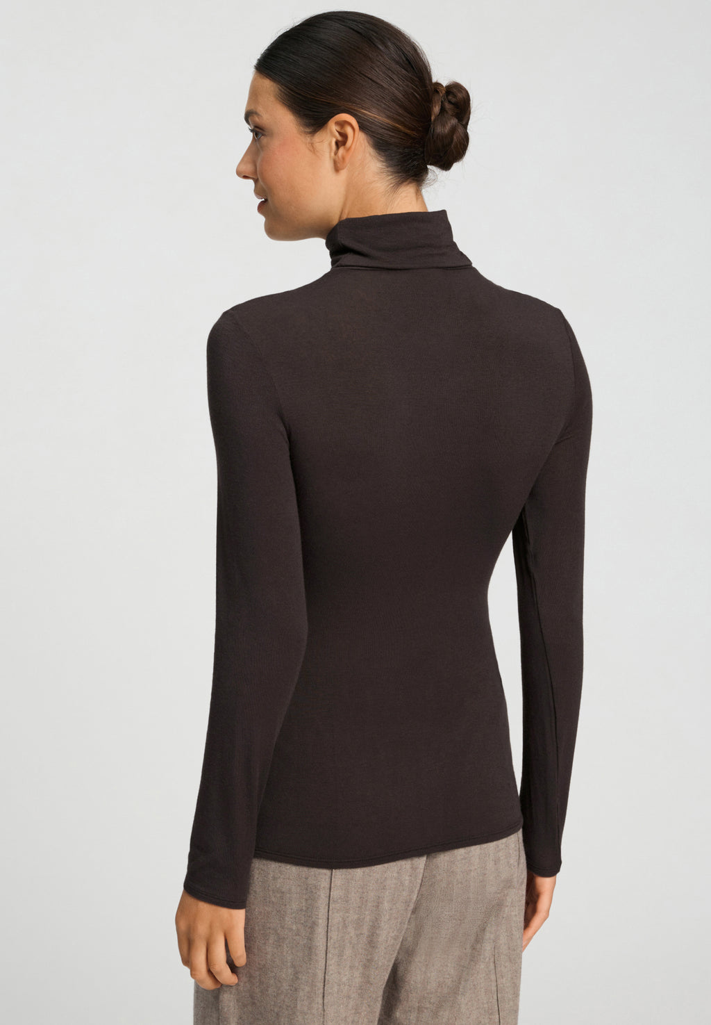 Ultralight Wool Turtleneck Shirt | Dark Mocha 71597-2185