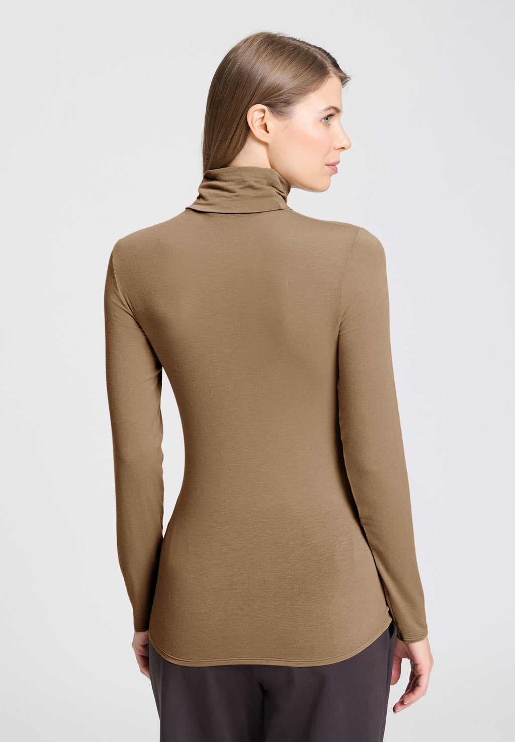 Ultralight Wool Turtleneck Shirt | Suede Camel 71597-2825