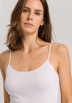 71600 Cotton Seamless Spaghetti Camisole - 101 White