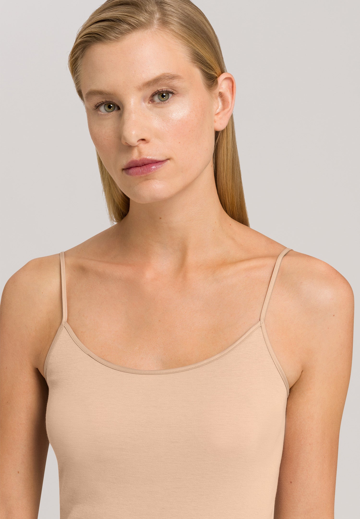 71600 Cotton Seamless Spaghetti Camisole - 274 Beige