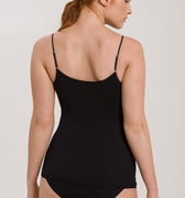 71601 Cotton Seamless V-Neck Camisole - 019 Black