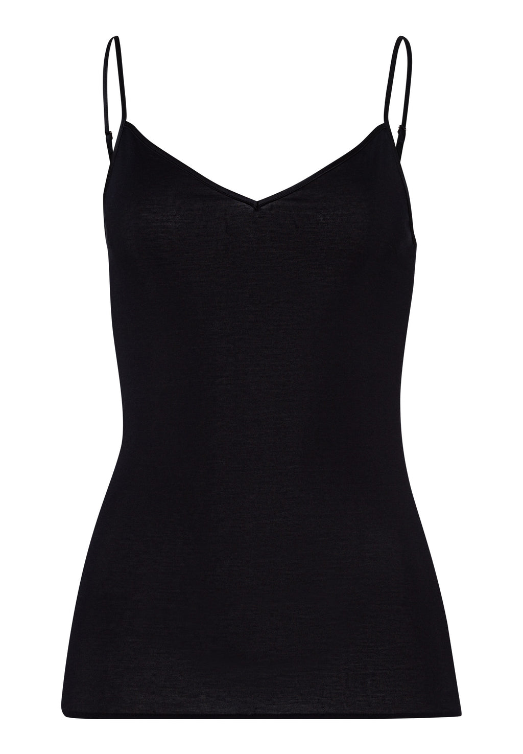 71601 Cotton Seamless V-Neck Camisole - 019 Black